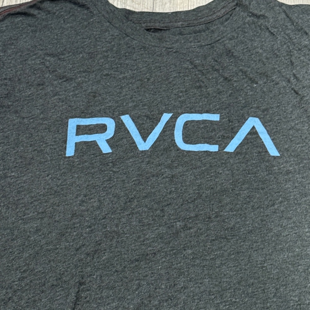 MENS RVCA T SHIRT GREY - Picture 2 of 5